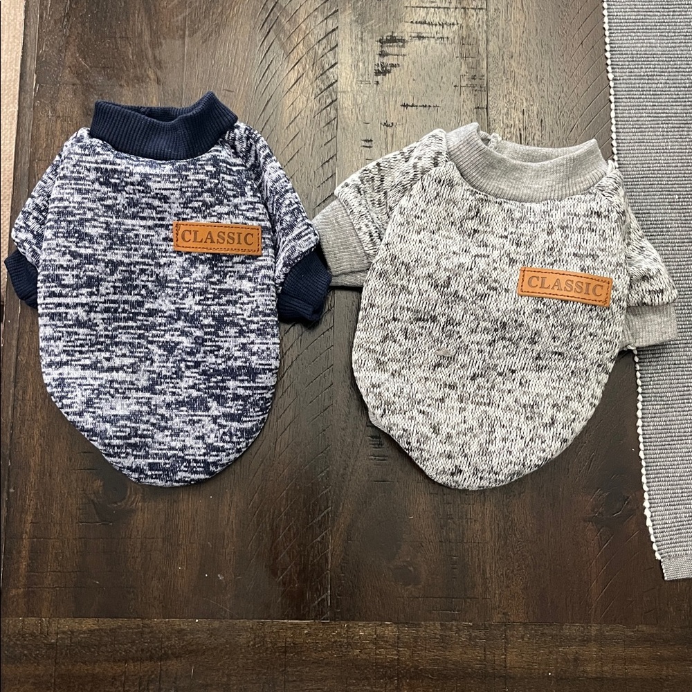 Classic Navy and White Dog Sweater